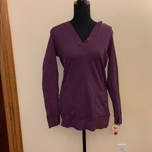 So hooded purple sweater